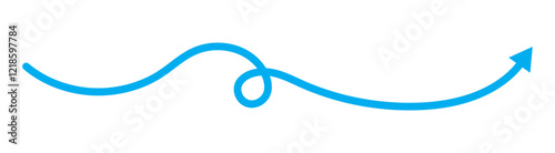 wavy curved Long arrow icon. long line arrow vector. flat style Arrow symbol. arrow on a white background. vector illustration. Set long blue curve arrow icon vector. Blue curve arrow icon set. 