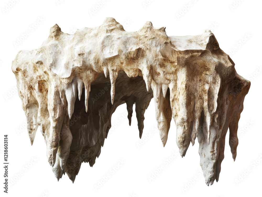 Isolated Stalactite Cave Formation