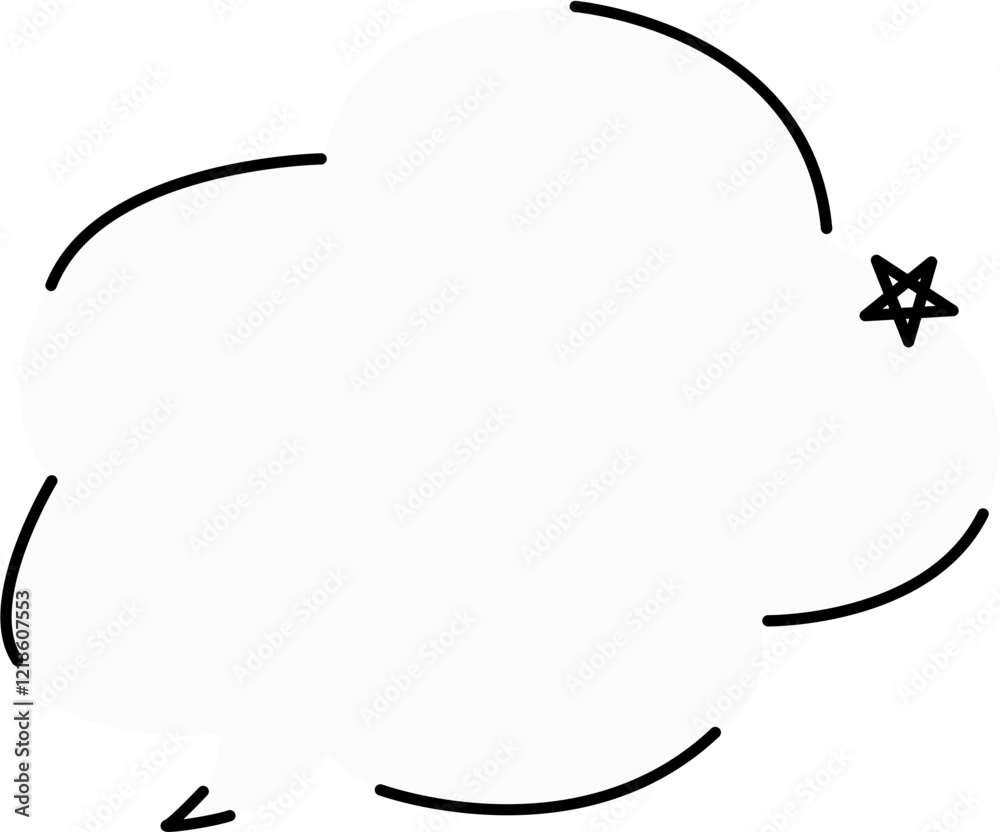 Cute Doodle Speech Bubble Text Message Cloud Cute Doodle Speech Bubble Text Message Cloud