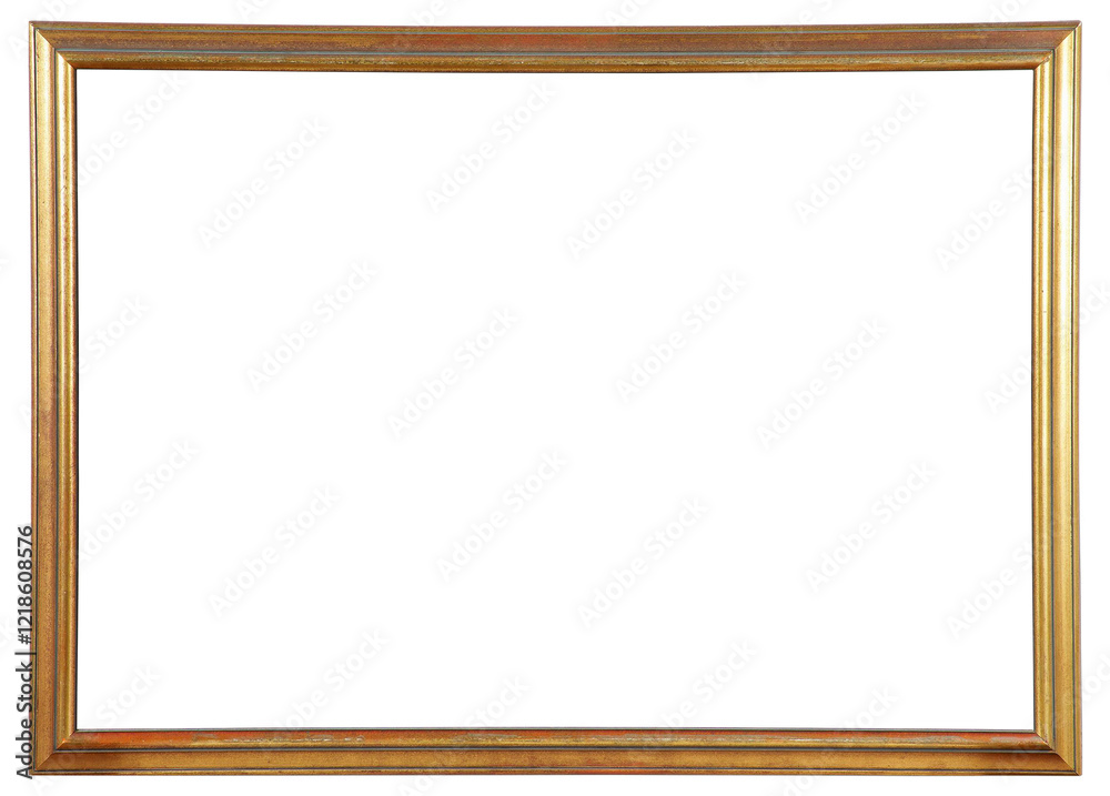 Antique picture frame on a transparent background, in PNG format.