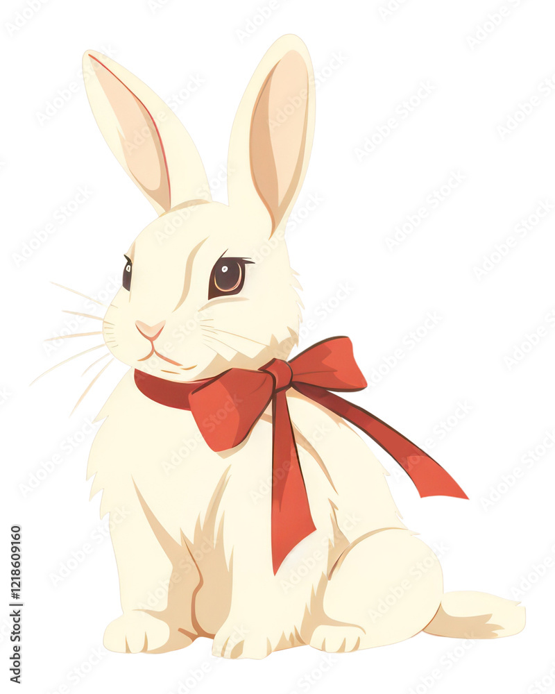 Obraz premium PNG White rabbit cartoon animal mammal.