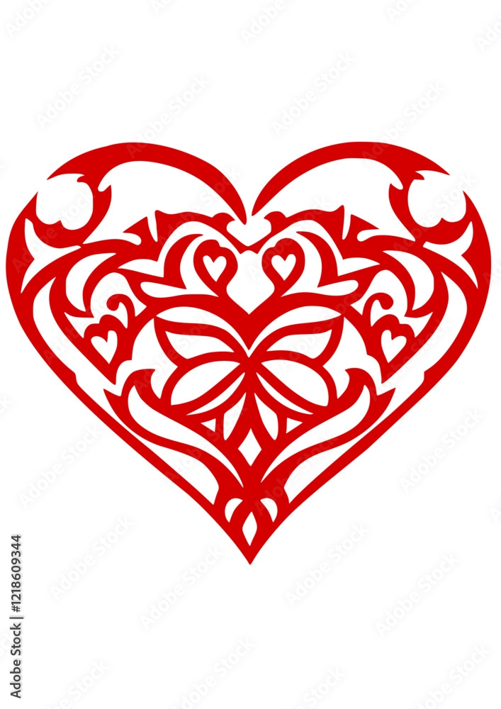 red heart ornament