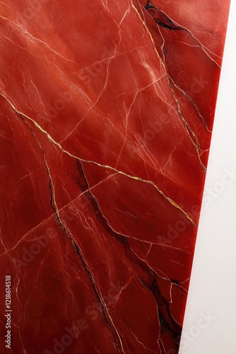 Rich red surface featuring elegant veins, creating luxurious and
