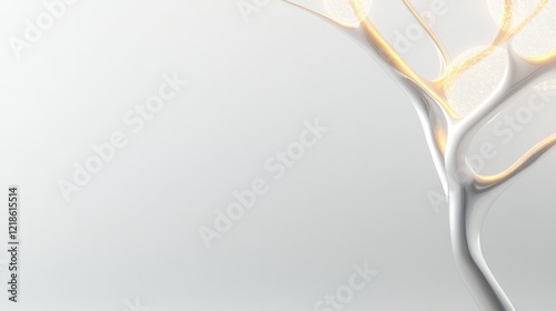 Elegant branches intertwine against soft background, creating se