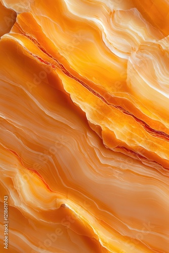 Swirling patterns of warm orange hues create mesmerizing natural