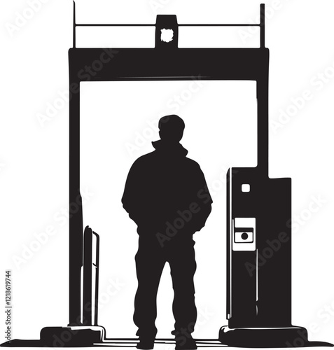 silhouette of a man