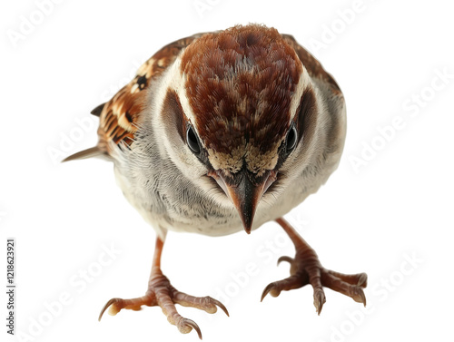 Isolated Close-up of a House Sparrow