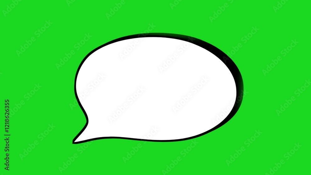 Alphabet Capital letter U on speech bubble frame Animation Motion graphics on Green Screen for video elements Alphabet Capital letter U on speech bubble frame Animation Motion graphics on Green Screen for video elements