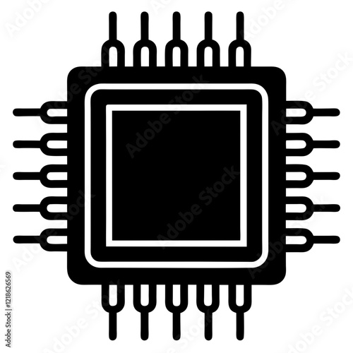 Single chip icon vector on white background