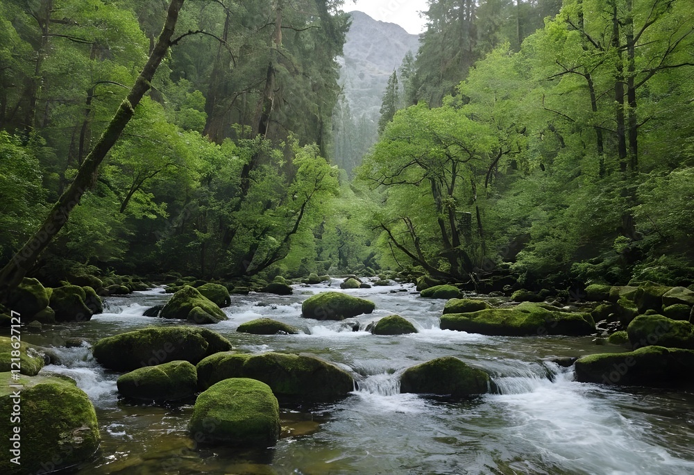 Obraz premium river in the forest