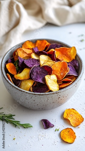 An assortment of vegetable chips