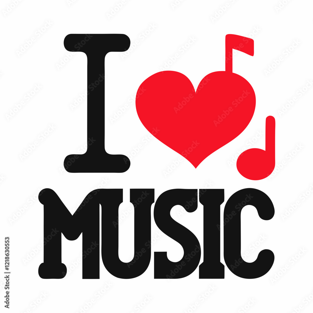 I love music text vector on white background
I love music text vector on white background