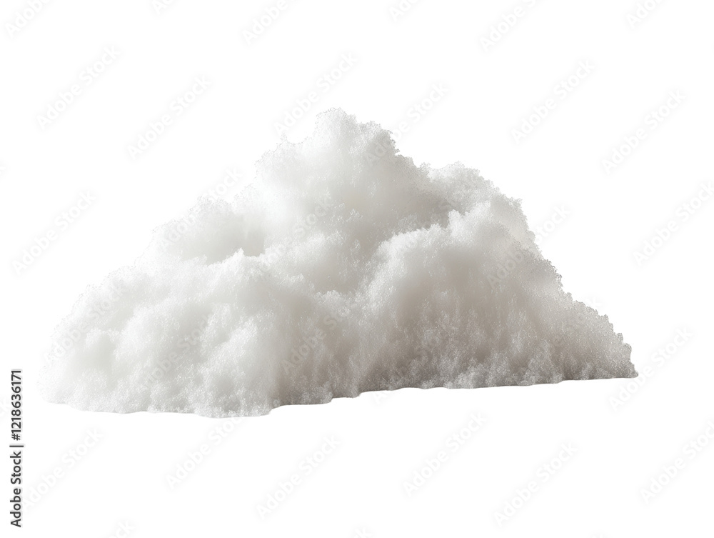 Isolated White Cotton Wool Cloud Shape