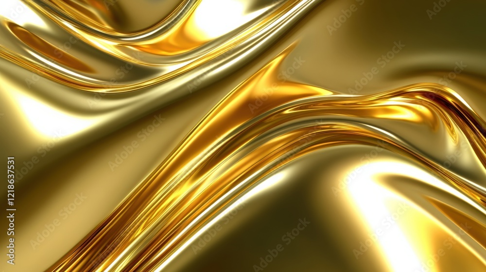 Glossy Golden Texture with Soft Lighting Effects Glossy Golden Texture with Soft Lighting Effects