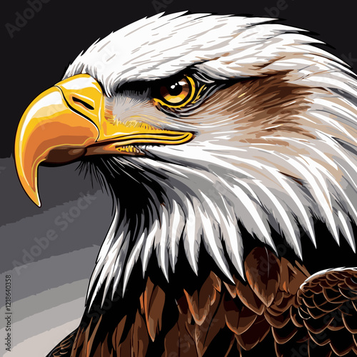 eagle head vector art for graphic design needs  photo