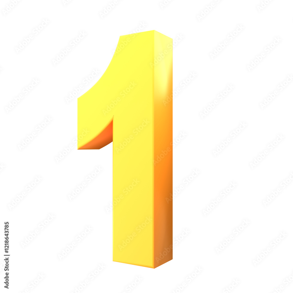 Number 1 of yellow color 3d sign percent discount on isolated background.yellow and White on a Transparent Background Number 1 of yellow color 3d sign percent discount on isolated background.yellow and White on a Transparent Background