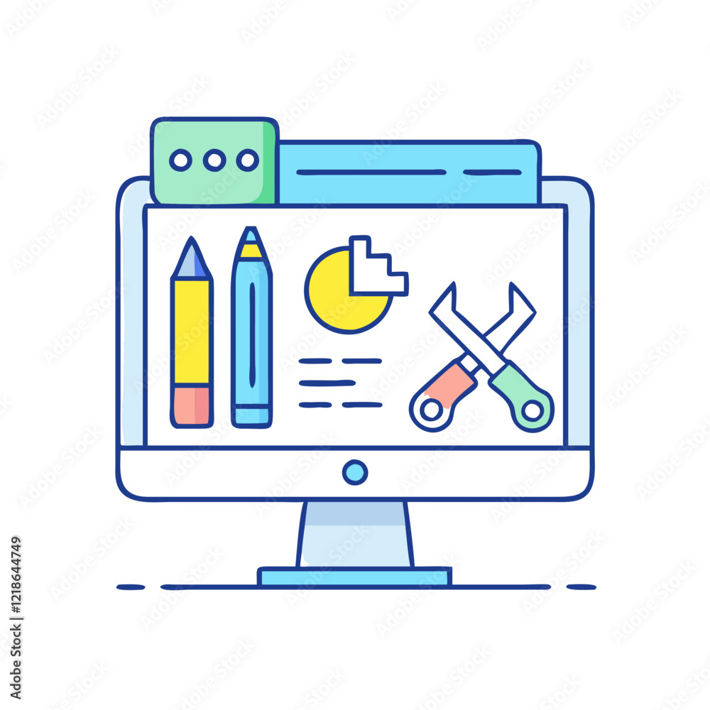 computer screen with tools icon, computer screen with tools vector illustration-simple illustration of computer screen with tools, perfect for computer screen with tools logos and icons computer screen with tools icon, computer screen with tools vector illustration-simple illustration of computer screen with tools, perfect for computer screen with tools logos and icons
