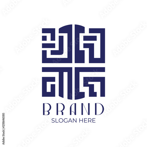 Logotype, Abstract monogram logo design