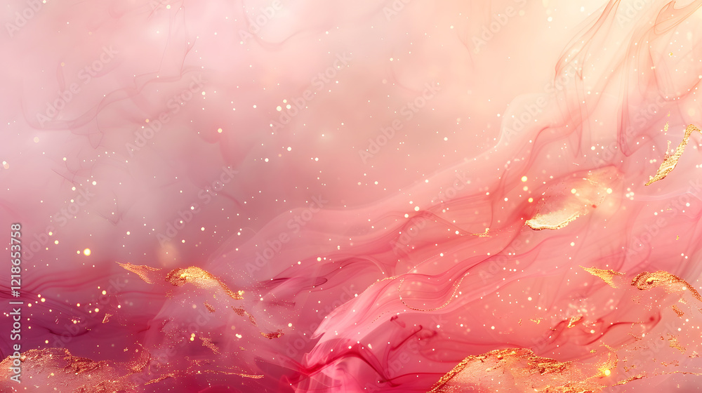 Fototapeta premium Abstract liquid ink painting background in soft pink hues, generative ai