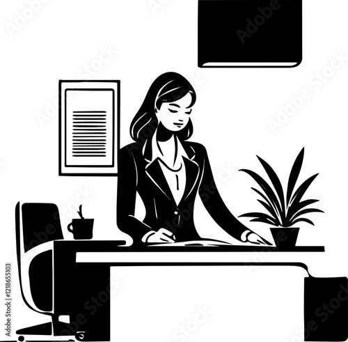 Black and white admin assistant day theme