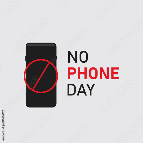 vector graphic of No Phone Day good for national No Phone Day celebration. flat design. flyer design.flat illustration.
