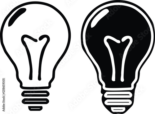 Bulb icon vector art design
