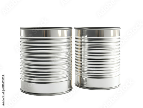 Isolated Two Metallic Cans