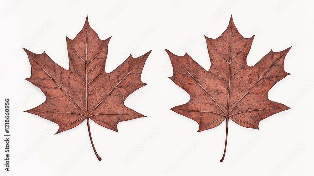 Fototapeta premium Autumn Maple Leaves Falling with Soft Glow in a Minimalist Style