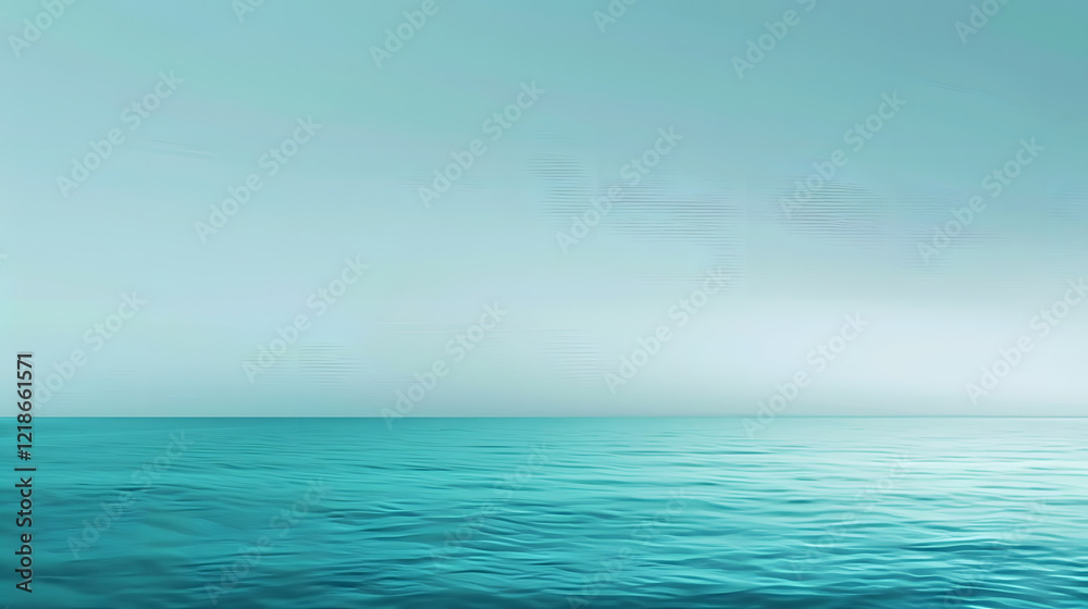 Obraz premium Abstract teal blue gradient background, generative ai