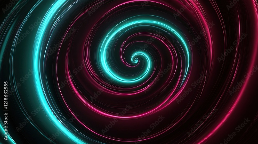 A vibrant swirl of deep maroon and electric turquoise A vibrant swirl of deep maroon and electric turquoise