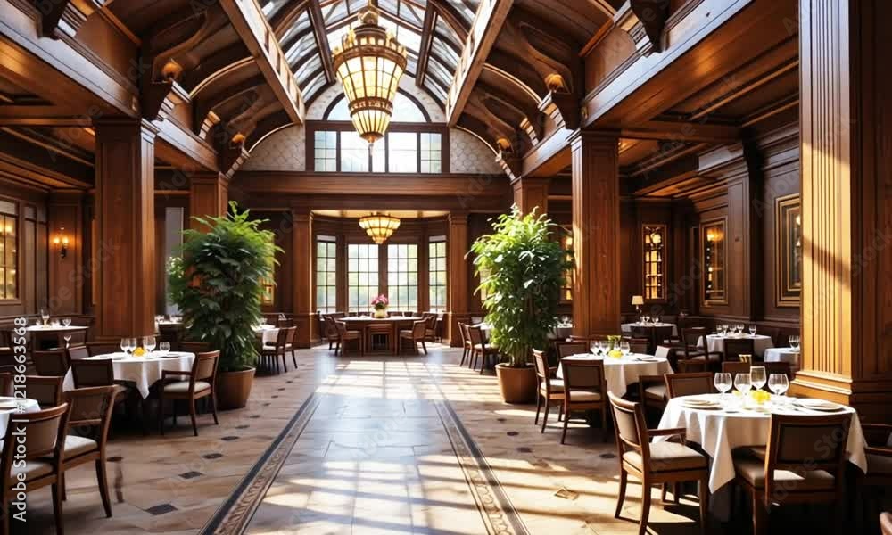 luxury wooden restaurant with beautiful design luxury wooden restaurant with beautiful design