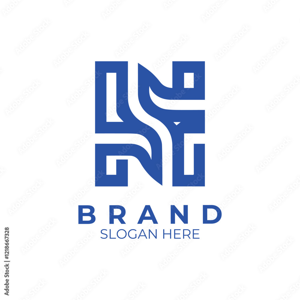 Obraz premium S, S Letter, Logotype, Abstract initial monogram letter logo design