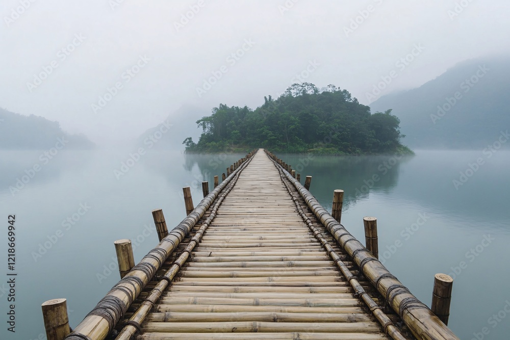 Fototapeta premium wooden pier on the lake