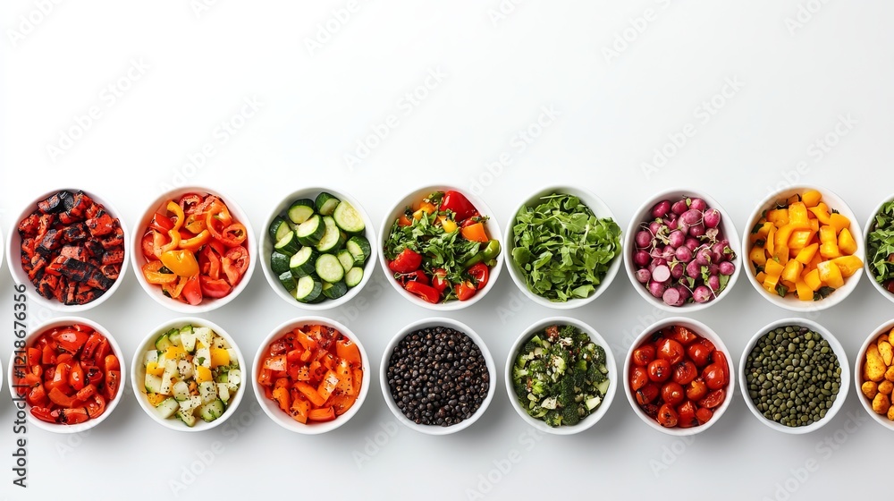 Colorful Array of Freshly Harvested Vegetables in Bowls Displaying a Variety of Textures and Colors Creating a Vibrant and Healthy Culinary Presentation for Cooking and Nutrition Enthusiasts Colorful Array of Freshly Harvested Vegetables in Bowls Displaying a Variety of Textures and Colors Creating a Vibrant and Healthy Culinary Presentation for Cooking and Nutrition Enthusiasts