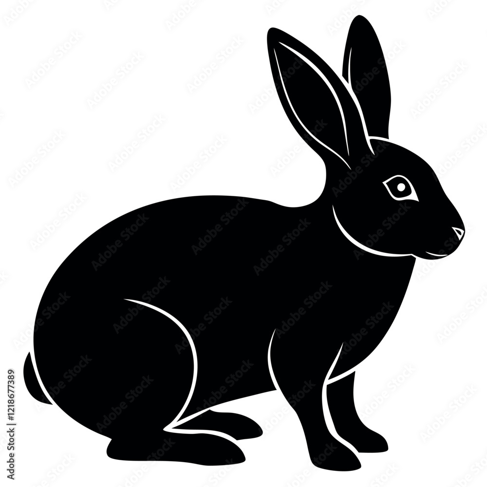 silhouette of a rabbit vector silhouette of a rabbit vector
