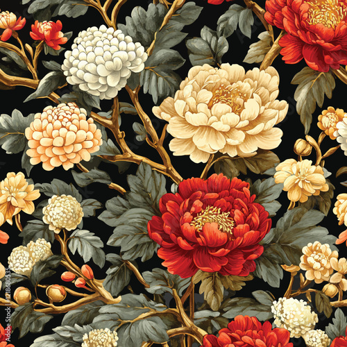 Lush Floral Arrangement with Ornate Blooms
