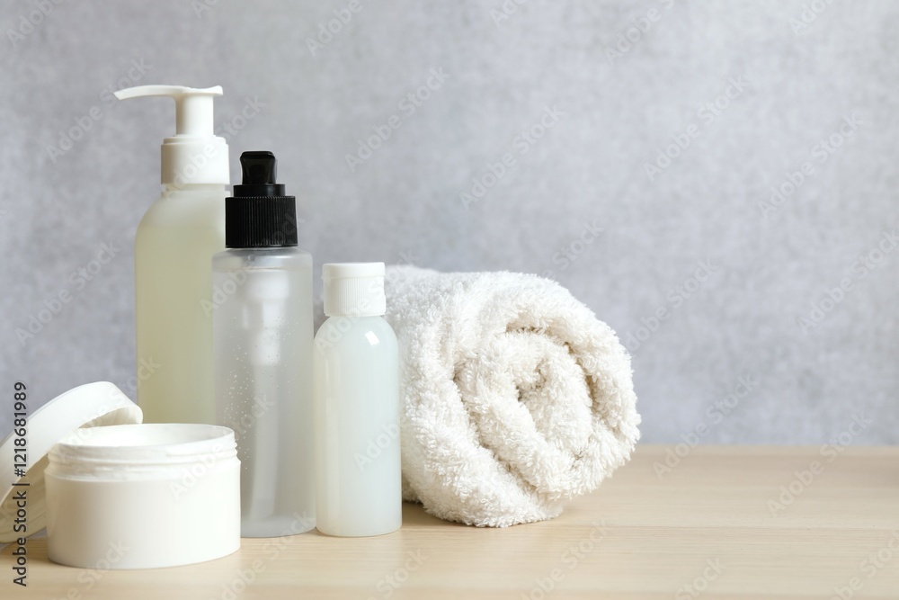 Personal hygiene products on the table