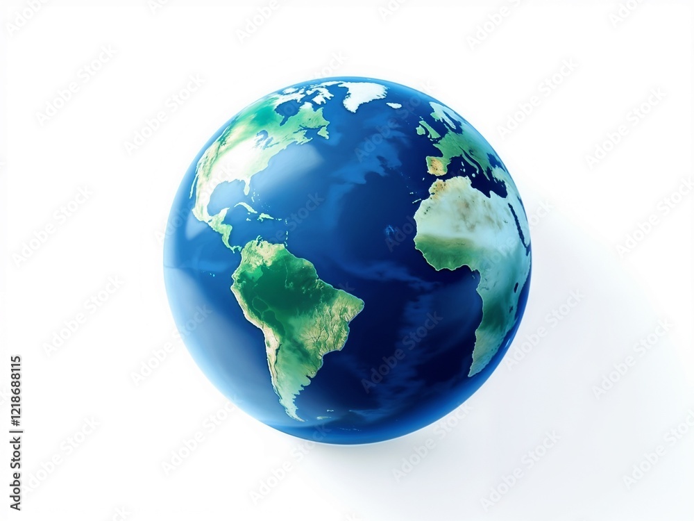 Globe, detailed design, world map illustration