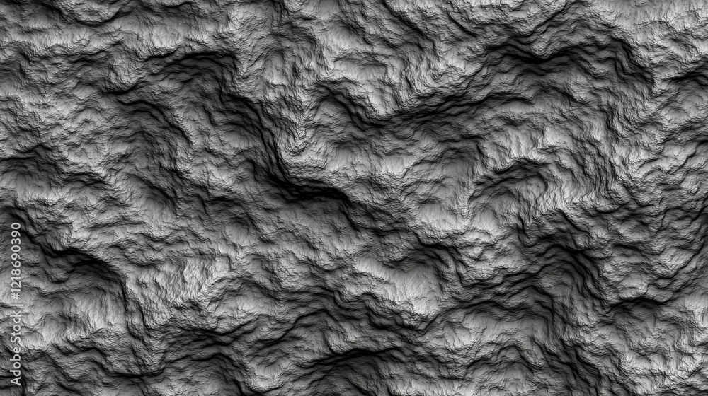 Fototapeta premium Abstract Monochromatic Rock Texture Seamless, Grayscale, Digital Art, Rock Surface,Stone Texture Rock texture, grayscale art