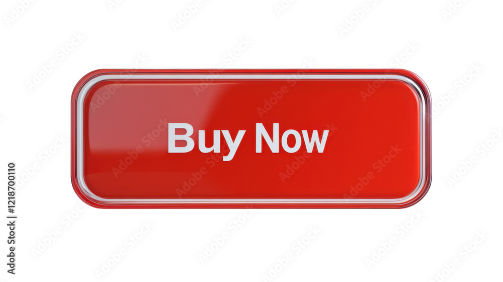 Buy now button with shopping cart on transparent background 