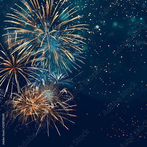 fireworks in the night sky