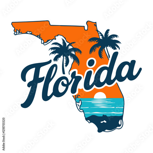 Florida State Map Illustrations