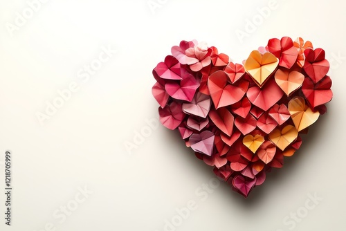 Wallpaper Mural Paper heart, Valentine's Day, white background, romantic craft Torontodigital.ca