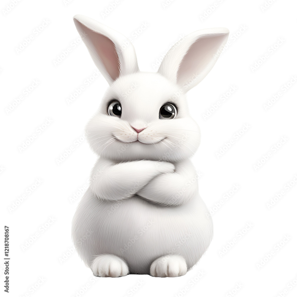 Fototapeta premium Easter Cute Bunny Clipart Vector Illustration