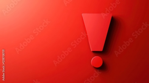 Wallpaper Mural Red Exclamation Mark: A Bold Graphic Design Torontodigital.ca