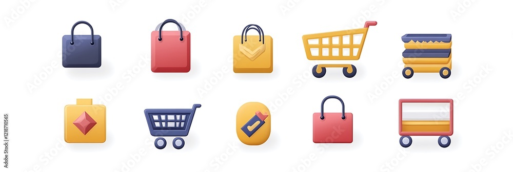 E-commerce Tool Icons with a Professional Style in High-Resolution Realistic Clarity E-commerce Tool Icons with a Professional Style in High-Resolution Realistic Clarity