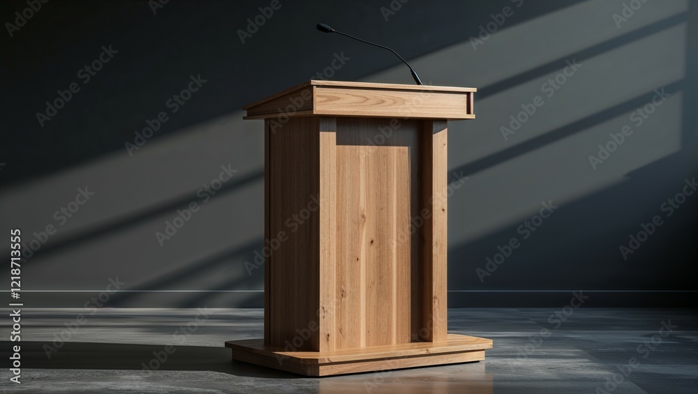 An isolated ancient white column, a 3d architectural pillar, stands like a podium before an old building An isolated ancient white column, a 3d architectural pillar, stands like a podium before an old building