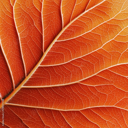 Subtle autumn colors in macro texture of maple leaf veins nature warm rustic tone close-up view photo