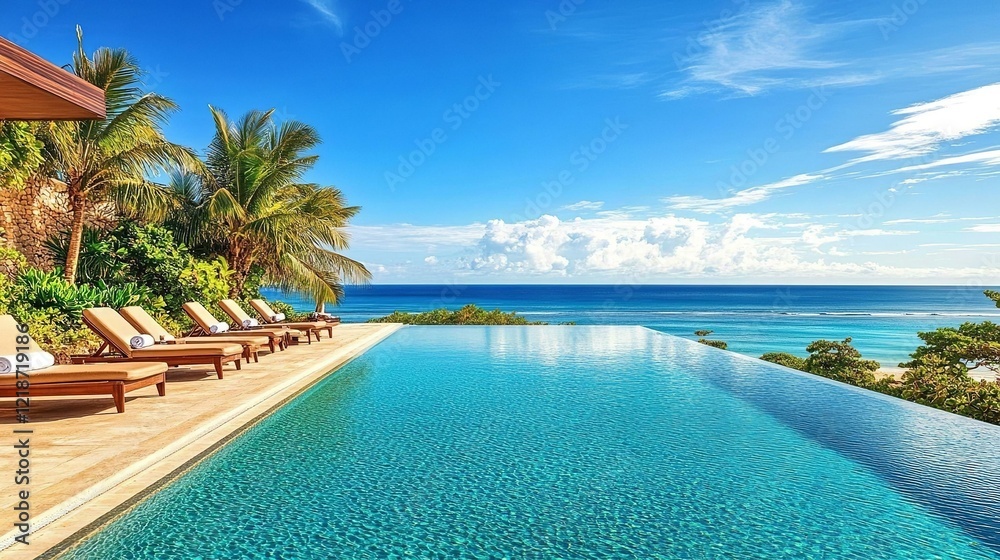 Fototapeta premium Tropical hotel view.