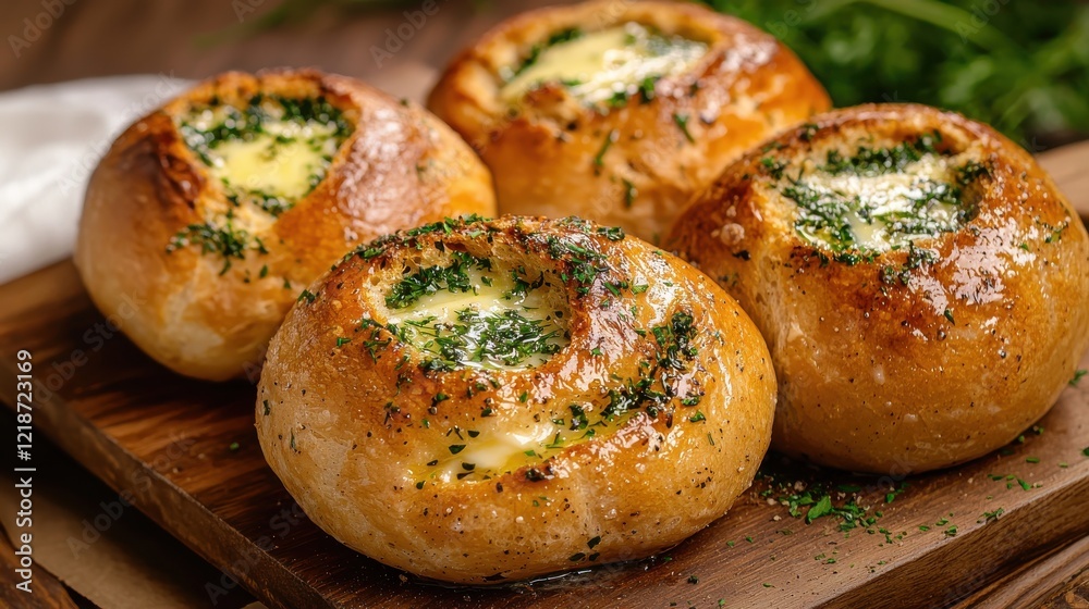 Delicious garlic bread with golden crust and melted butter comfort food home kitchen warm and inviting atmosphere Delicious garlic bread with golden crust and melted butter comfort food home kitchen warm and inviting atmosphere